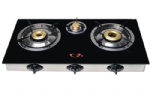 Glass Gas Stove Three Burner