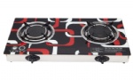 Glass Gas Stove Double Infra-red Burner