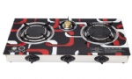 Glass Gas Stove Three Infra-red Burner