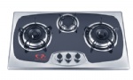 Stainless Steel Gas Hob Three Burner 73cm