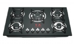 Glass Gas Hob Five Burner 80cm