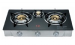 Glass High Gas Hob Three Burner