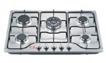 Stainless Steel Gas Hob Five Burner 80cm