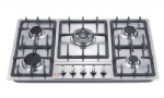 Stainless Steel Gas Hob Five Burner 90cm