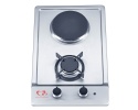 Stainless Steel Gas Hob with Hot Plate 30cm