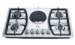 SS Gas Hob Four Burner with Hot Plate 80cm